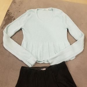 Top green long sleeve XS